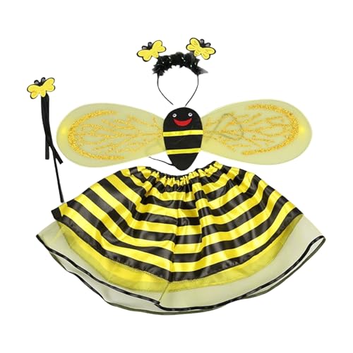 LEIDJGUN 4pieces Bienen Kostüm Für Erwachsene Frauen Kostüm Set Halloween Cosplay Kostüm Spaß Tun Um Accessoires Zu Spielen. Accessoires von LEIDJGUN