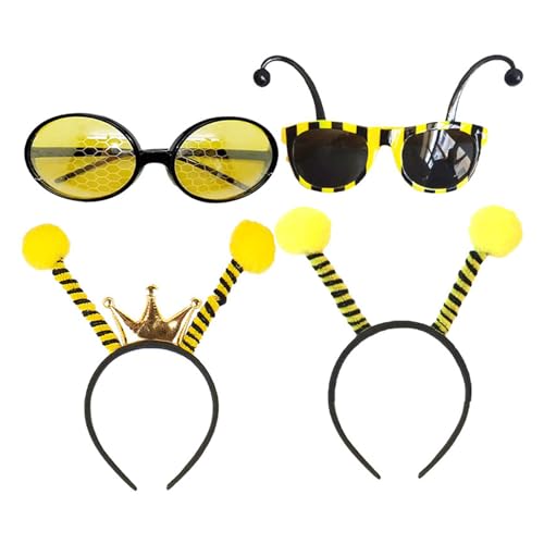 LEIDJGUN Bienen Lady Kostümzubehör Gläser Stirnband Strumpfrock Für Kid Adult Halloween Cosplay Birthday Party Supply LEIDJGUN Bienen Lady Kostümzubehör Gläser Stirnband Strumpfrock Für Kid Adult Halloween Cosplay Birthday Party Supply von LEIDJGUN