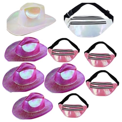 LEIDJGUN Cowgirl-Hüte und Hüfttaschen-Set für Junggesellinnenabschied, Hut für Braut und Brautjungfern LEIDJGUN Cowgirl-Hüte und Hüfttaschen-Set für Junggesellinnenabschied, Hut für Braut und Brautjungfern von LEIDJGUN