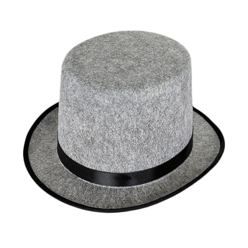 LEIDJGUN Einfarbiger Hut, Karneval, Magierhut, Gentleman-Hut, Party-Kostüm, Zubehör, zwei Größen, passend für die meisten Erwachsenen und Kinder von LEIDJGUN