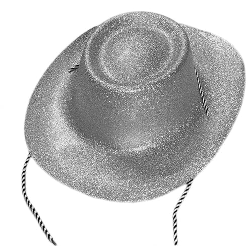 LEIDJGUN Glitzernder Cowgirl-Hut für Damen, Cosplay-Kostüm, Cowboyhut, Junggesellinnenabschied, Mädchen, Kopfbedeckung, Musikfestival-Zubehör von LEIDJGUN