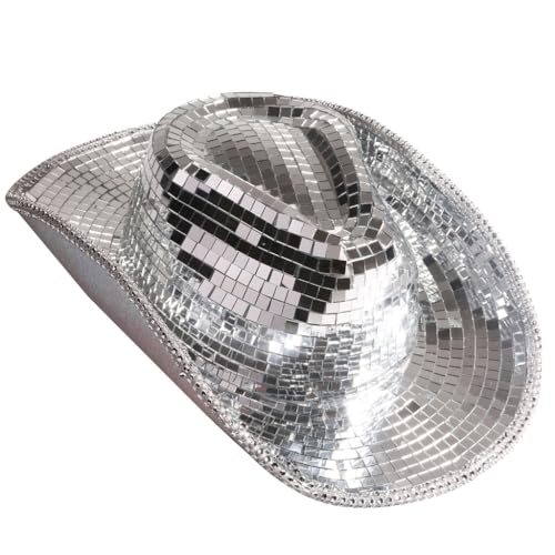 LEIDJGUN Glitzernder Hut mit Spiegel für Karneval, Musikfestival LEIDJGUN Glitzernder Hut mit Spiegel für Karneval, Musikfestival von LEIDJGUN