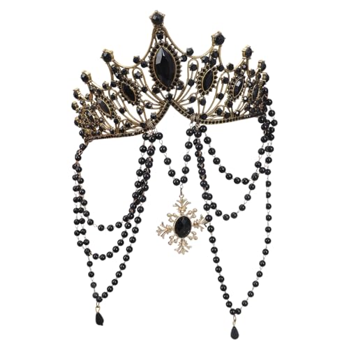 LEIDJGUN Gothicism Crown Kopfschmuck Madonnas Kopfbedeckung Mittelalterliche Prinzessin Königin Stirnbänder Geeignet für Fotografie Bühne Requisiten von LEIDJGUN