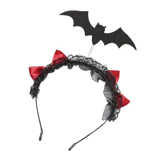 LEIDJGUN Halloween-Fledermaus-Stirnbänder, Bühnenauftritte, Kopfschmuck, Legierung, Kopfschmuck für Halloween und Motto-Party-Frisuren LEIDJGUN Halloween-Fledermaus-Stirnbänder, Bühnenauftritte, Kopfschmuck, Legierung, Kopfschmuck für Halloween und Motto-Party-Frisuren von LEIDJGUN
