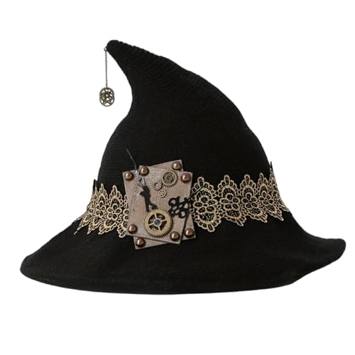 LEIDJGUN Halloween-Hexenhut für Kinder und Erwachsene, Halloween-Party, Cosplay, Kostüm, Requisiten, Hexenhut für Halloween-Party von LEIDJGUN