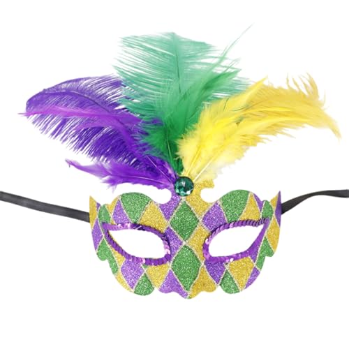 LEIDJGUN Halloween-Kostüm, Venezianer, Halbgesicht, Karneval, Party, gefiedert LEIDJGUN Halloween-Kostüm, Venezianer, Halbgesicht, Karneval, Party, gefiedert von LEIDJGUN