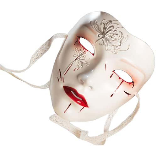 LEIDJGUN Handbemalte Maske Halloween Party Maske Vollgesichtsmaske Maskerade Maske Für Frauen Männer Cosplay Halloween Kostümzubehör von LEIDJGUN