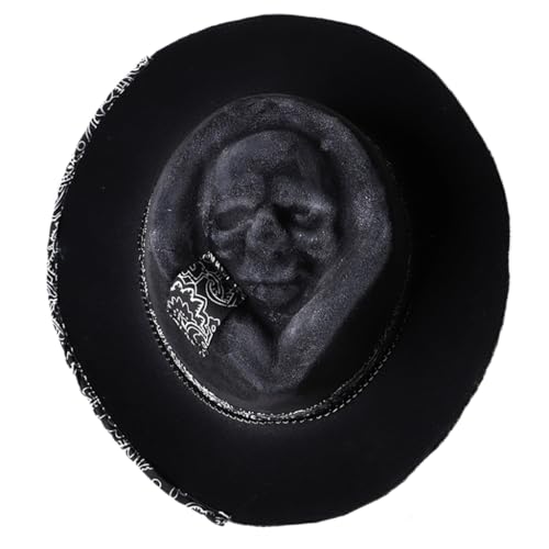 LEIDJGUN Handgefertigter Totenkopf-Hut, einzigartiger und trendiger Kopfschmuck für Cosplay-Maskerade LEIDJGUN Handgefertigter Totenkopf-Hut, einzigartiger und trendiger Kopfschmuck für Cosplay-Maskerade von LEIDJGUN