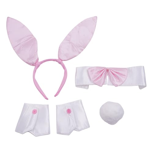 LEIDJGUN Hasenohren, Stirnbänder mit Schwanz, Fliege, Set, Kaninchen, Ohren, Haarreifen, Kaninchen, Haarbänder, Kaninchen, Kostüm-Set für Party LEIDJGUN Hasenohren, Stirnbänder mit Schwanz, Fliege, Set, Kaninchen, Ohren, Haarreifen, Kaninchen, Haarbänder, Kaninchen, Kostüm-Set für Party von LEIDJGUN