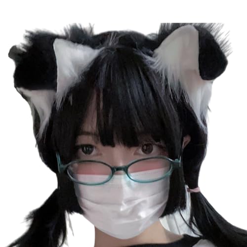 LEIDJGUN Hundeohren Plüsch Stirnband Weich Bequem Kopfbedeckung Pelztier Ohr Kostüm Zubehör für Partys und Cosplay von LEIDJGUN