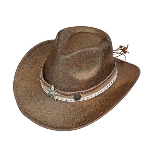 LEIDJGUN Hut für Erwachsene, für Reisen, Outdoor-Aktivität, Rollenspiel, Party, Western-Frauen, Mann, Rollenspiel, Kostüm, Kopfbedeckung LEIDJGUN Hut für Erwachsene, für Reisen, Outdoor-Aktivität, Rollenspiel, Party, Western-Frauen, Mann, Rollenspiel, Kostüm, Kopfbedeckung von LEIDJGUN