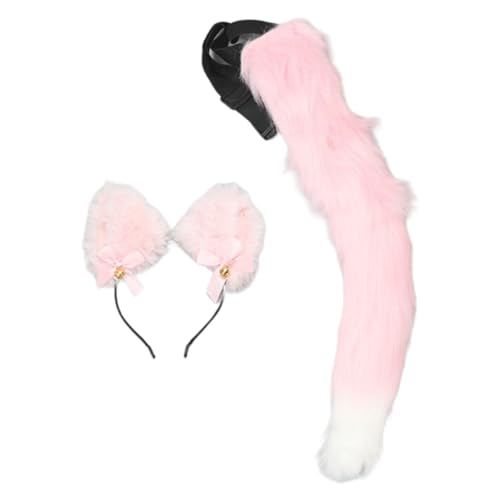 LEIDJGUN Katzenkostüm mit Haarreif, pelziger Schwanz, Halloween-Katzenkostüm für Kinder, Mädchen, Geburtstag, Weihnachten, Halloween, Cosplay LEIDJGUN Katzenkostüm mit Haarreif, pelziger Schwanz, Halloween-Katzenkostüm für Kinder, Mädchen, Geburtstag, Weihnachten, Halloween, Cosplay von LEIDJGUN