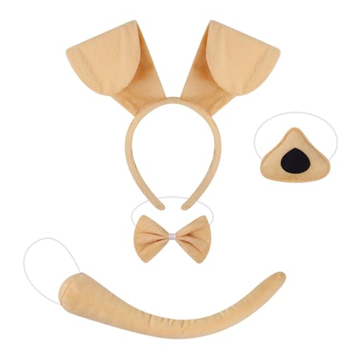 LEIDJGUN Kinder Cosplay Hunde Kostüm Set Mit Hunde Heckhund Ohr Ohrstirnband Nase Bowtie Rock Handschuhe Halloween Hundeoutfit Für Frauen LEIDJGUN Kinder Cosplay Hunde Kostüm Set Mit Hunde Heckhund Ohr Ohrstirnband Nase Bowtie Rock Handschuhe Halloween Hundeoutfit Für Frauen von LEIDJGUN