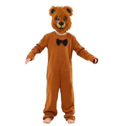 LEIDJGUN Kinderbär Kostüm Plüsch Kopfbedeckung Und Reißverschluss Und Heck Für Karnevale Und Themenpartys Halloween Requisiten von LEIDJGUN