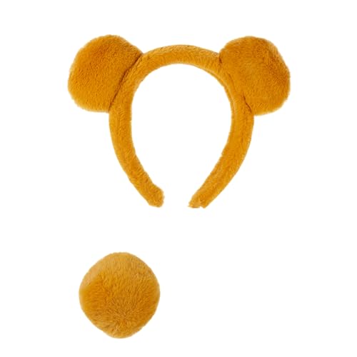 LEIDJGUN Kindertierbären Kostüme Bären Ohren Stirnband Schwanz Tutus Rock Tierausgefallene Kostüm Kits Halloween Cosplay Party Accessoire von LEIDJGUN