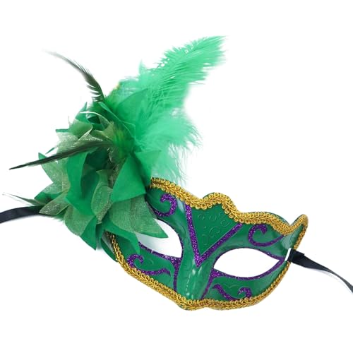 LEIDJGUN Maskerade Maske Gefiederte Maske Halloween Party Augenmaske Für Frauen Halloween Party Maskerade Kostümzubehör von LEIDJGUN