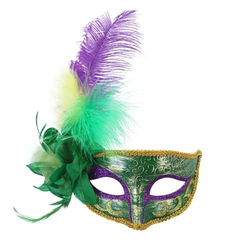 LEIDJGUN Maskerade Maske Gefiederte Maske Halloween Party Augenmaske Für Frauen Halloween Party Maskerade Kostümzubehör von LEIDJGUN