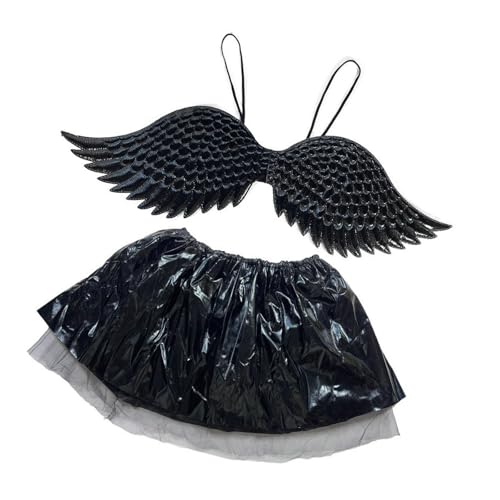 LEIDJGUN Metallic Color Cosplay Flügel Und Rock Für Kid Chrismas Geburtstag Cosplay Themen Event Halloween Prinzessin Outfit Accessoire LEIDJGUN Metallic Color Cosplay Flügel Und Rock Für Kid Chrismas Geburtstag Cosplay Themen Event Halloween Prinzessin Outfit Accessoire von LEIDJGUN