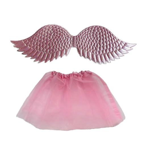 LEIDJGUN Metallic Color Cosplay Flügel Und Rock Für Kid Chrismas Geburtstag Cosplay Themen Event Halloween Prinzessin Outfit Accessoire LEIDJGUN Metallic Color Cosplay Flügel Und Rock Für Kid Chrismas Geburtstag Cosplay Themen Event Halloween Prinzessin Outfit Accessoire von LEIDJGUN