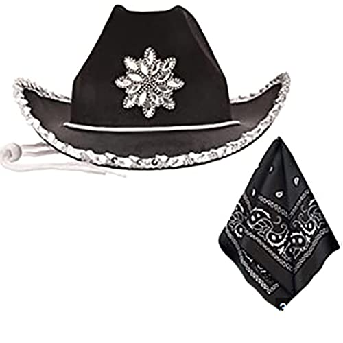 LEIDJGUN Mützen Sonnenhut Erwachsene Western und Bandana Schal Set LEIDJGUN Mützen Sonnenhut Erwachsene Western und Bandana Schal Set von LEIDJGUN