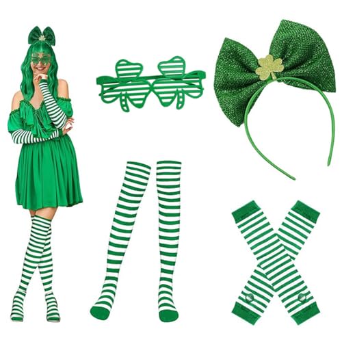 LEIDJGUN Patricks Day Kostümzubehör Lepechaun Kostüm Shamrock Brille Patricks Dekorationen Partyzubehör Für Erwachsene LEIDJGUN Patricks Day Kostümzubehör Lepechaun Kostüm Shamrock Brille Patricks Dekorationen Partyzubehör Für Erwachsene von LEIDJGUN