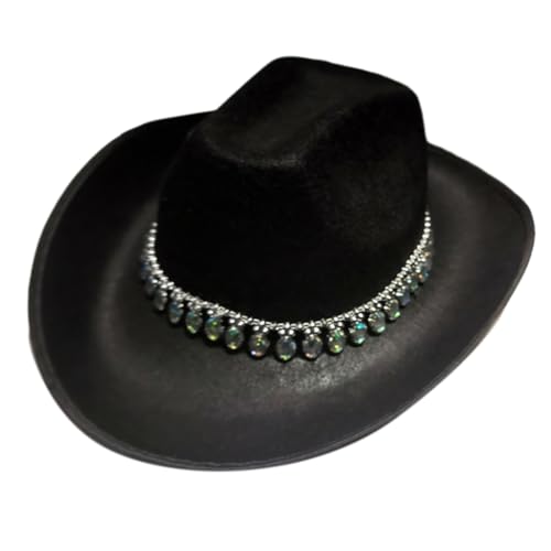 LEIDJGUN Quastenhut mit Diamantbesatz, für Junggesellinnenabschied, Bühnentanz von LEIDJGUN