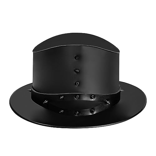 LEIDJGUN Vintage viktorianischer flacher Hut Steampunk Runde Show Kopfbedeckung Maskerade Zubehör Rollenspiel Gentleman Hut LEIDJGUN Vintage viktorianischer flacher Hut Steampunk Runde Show Kopfbedeckung Maskerade Zubehör Rollenspiel Gentleman Hut von LEIDJGUN