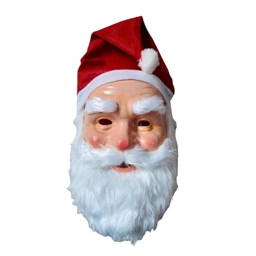 LEIDJGUN Weihnachtsmann mit Nikolausmütze und Bart Weihnachtsmann-Kostüm, Dekoration, voller Kopf, für Erwachsenen-Weihnachtsfeier LEIDJGUN Weihnachtsmann mit Nikolausmütze und Bart Weihnachtsmann-Kostüm, Dekoration, voller Kopf, für Erwachsenen-Weihnachtsfeier von LEIDJGUN