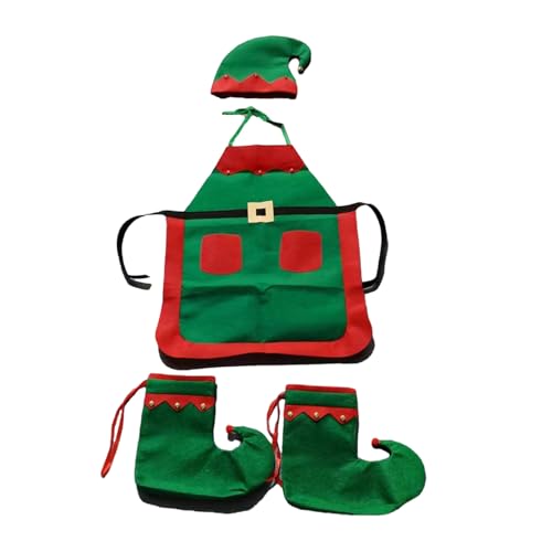 LEIDJGUN Weihnachtsschürzeschuhe Und Set Weihnachtskostüm Outfits Weihnachts Elfen Kostüm Kits Weihnachtsanzug LEIDJGUN Weihnachtsschürzeschuhe Und Set Weihnachtskostüm Outfits Weihnachts Elfen Kostüm Kits Weihnachtsanzug von LEIDJGUN