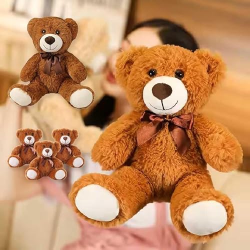 LEIGHT Super weicher Plüschbär, Geschenk für Kindergeburtstag, Weihnachten und Valentinstag - Hellbraun / Dunkelbraun (13,7 Zoll / 35 cm) (Dunkelbraun) von LEIGHT