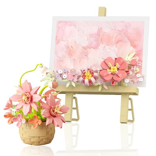 LEIMEND 481 Stück Blumen Bausteine Set Rosa Blumenstrauß Bausteine Set Blumen Bausteinen mit Blumenkorb Kindergeburtstag Geschenk Erwachsene Geschenk Frauen Valentinstag LEIMEND 481 Stück Blumen Bausteine Set Rosa Blumenstrauß Bausteine Set Blumen Bausteinen mit Blumenkorb Kindergeburtstag Geschenk Erwachsene Geschenk Frauen Valentinstag von LEIMEND