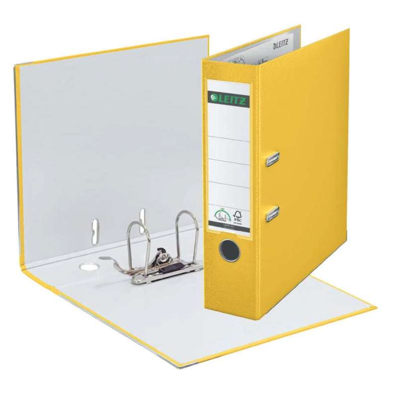 LEITZ 1010 Ordner DIN A4, Sets Einzeln, Breite (cm) 8,0 cm, Farbe gelb von LEITZ