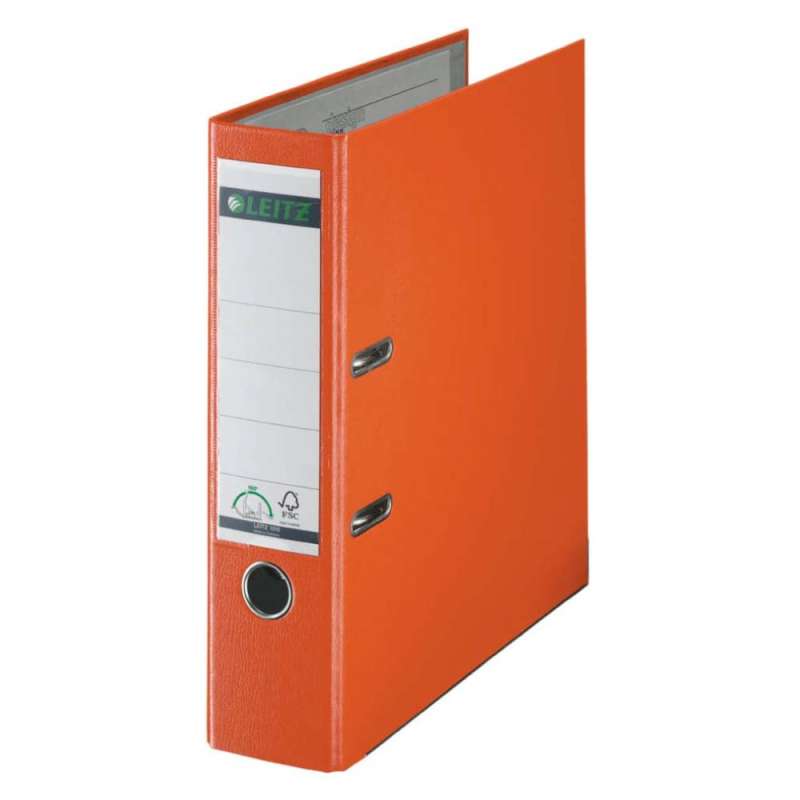 LEITZ 1010 Ordner DIN A4, Sets Einzeln, Breite (cm) 8,0 cm, Farbe orange von LEITZ