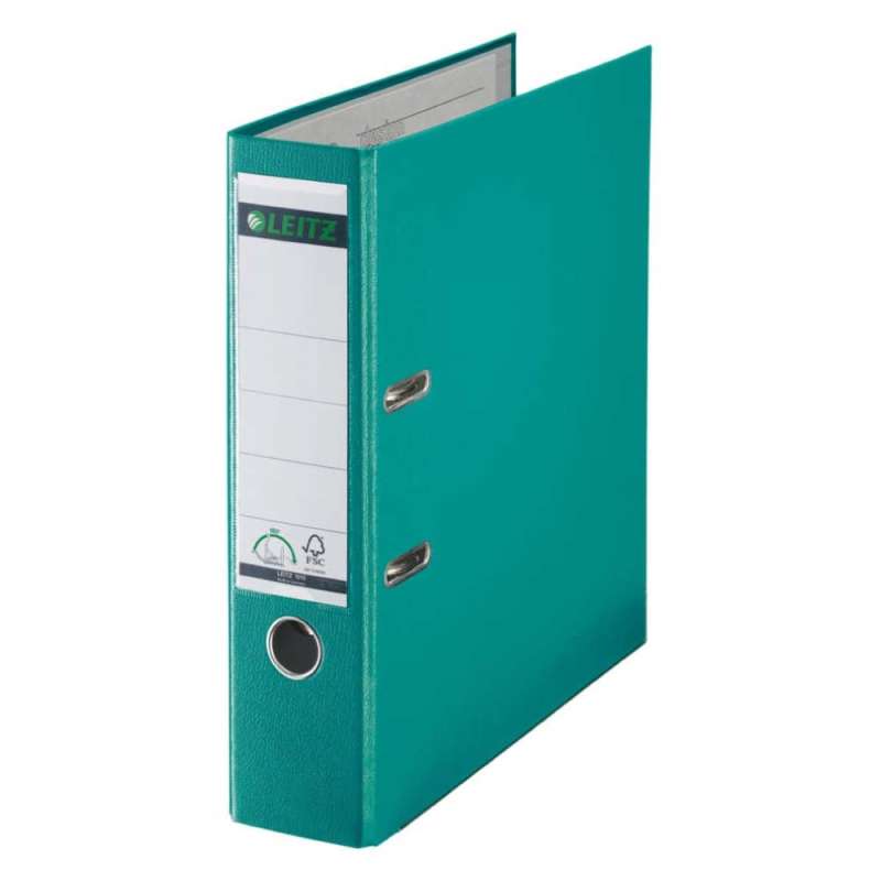 LEITZ 1010 Ordner DIN A4, Sets Einzeln, Breite (cm) 8,0 cm, Farbe türkis von LEITZ