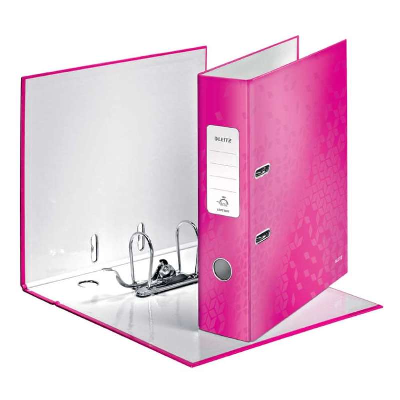 LEITZ Active Ordner A4 Wow, Sets Einzeln, Breite (cm) 8,0 cm, Farbe pink metallic von LEITZ