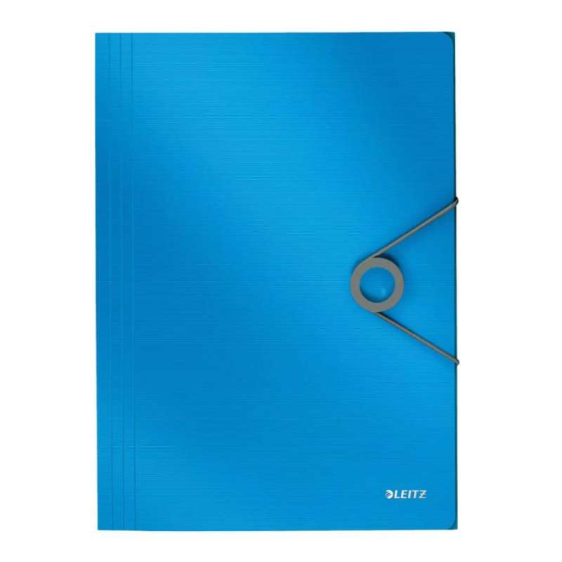 LEITZ Eckspanner / Ordnungsmappe Solid DIN A4, Sets Einzeln, Ausführung 3-Fächer, Farbe hellblau von LEITZ
