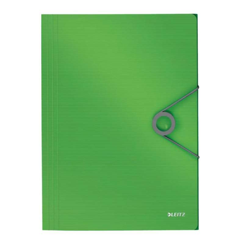 LEITZ Eckspanner / Ordnungsmappe Solid DIN A4, Sets Einzeln, Ausführung 3-Fächer, Farbe hellgrün von LEITZ