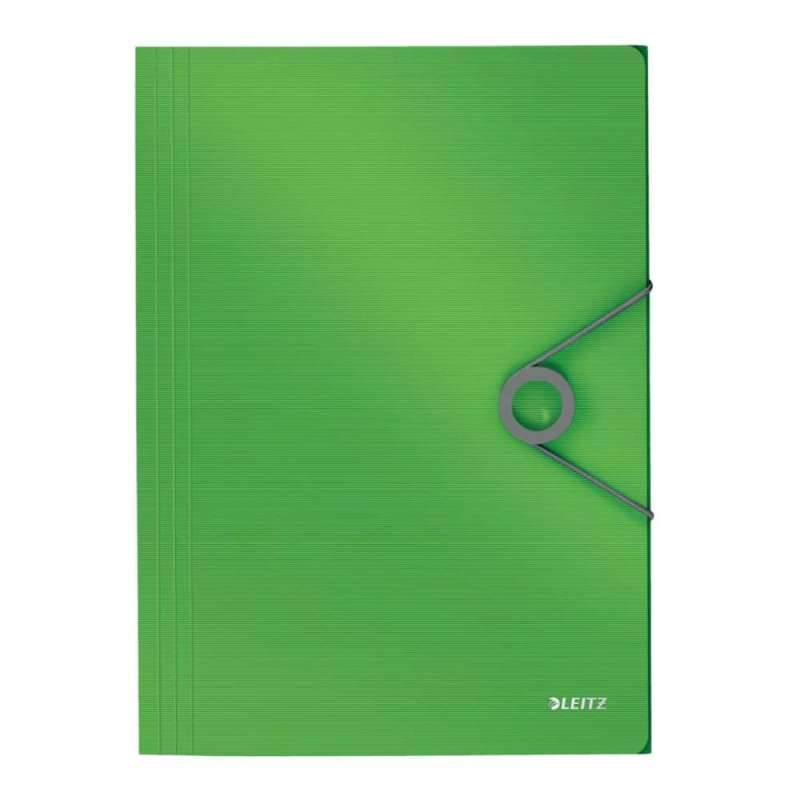 LEITZ Eckspanner / Ordnungsmappe Solid DIN A4, Sets Einzeln, Ausführung 3-Fächer, Farbe hellgrün von LEITZ
