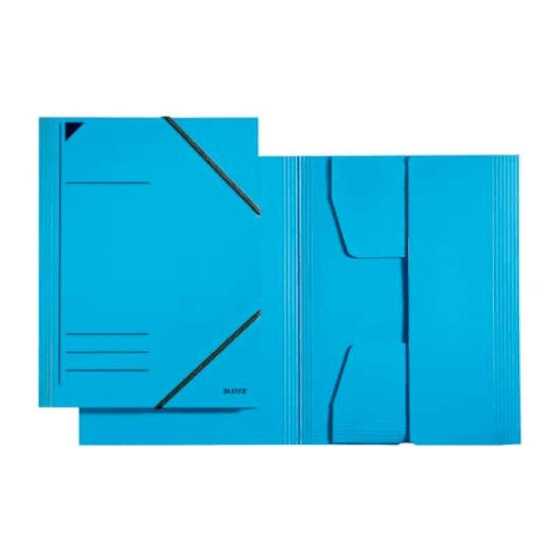 LEITZ Sammelmappe Karton DIN A4 mit Gummizug, Sets Einzeln, Farbe blau von LEITZ