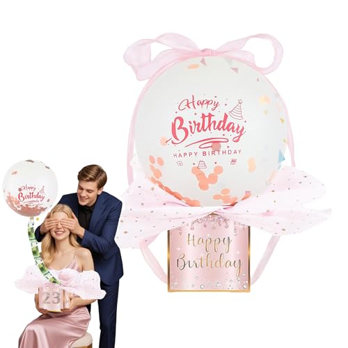 Upgraded Geldgeschenke Geburtstag, Happy Birthday DIY Überraschungsbox mit Luftballons,Geldgeschenke Verpackung, Luftballon Pull Up Geburtstag Geldgeschenk für Familie und Freunde Upgraded Geldgeschenke Geburtstag, Happy Birthday DIY Überraschungsbox mit Luftballons,Geldgeschenke Verpackung, Luftballon Pull Up Geburtstag Geldgeschenk für Familie und Freunde von LELEWANGLUO