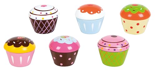 Lelin Holz Lebensmittel Muffins Spielzeug Kaufladen Spielküche Zubehör Essen Cupcakes von Lelin