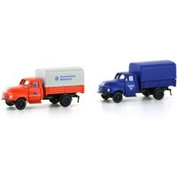LEMKE COLLECTION LC3235 MINIS 1:160 2er Set Opel Blitz Pritsche / Plane THW + Katastrophenschutz von LEMKE COLLECTION