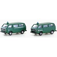 LEMKE COLLECTION LC4353 MINIS 1:160 VW T3 2er Set Bus BGS + Bahnpolizei von LEMKE COLLECTION