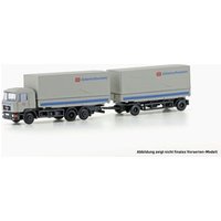 LEMKE COLLECTION LC4634 MINIS 1:160 MAN F90, 3-achs Wechselpritschen-Hängerzug DB Güterkraftverkehr von LEMKE COLLECTION