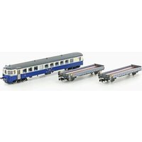 LEMKE COLLECTION LC96009 MINIS 1:160 3er Autoverladezug Steuerwagen BDt + 2x Auffahrwagen, BLS, Ep. V von LEMKE COLLECTION