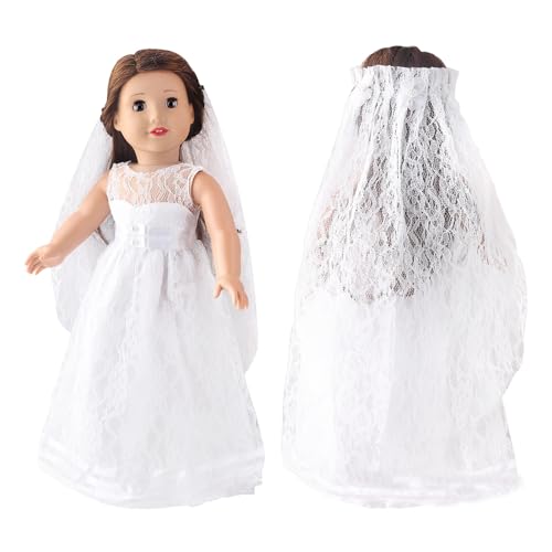 1 Satz Puppenhochzeitskleid, einschließlich 1 Hochzeitskleid und 1 Schleier, Puppen-Anziehspielzeug, Spielzeugpuppenzubehör 1 Satz Puppenhochzeitskleid, einschließlich 1 Hochzeitskleid und 1 Schleier, Puppen-Anziehspielzeug, Spielzeugpuppenzubehör von LEMLIN