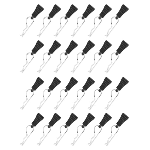 24 Stück RC Karosserie Clips mit Aufreißlaschen, RC Körper Shell Pin RC Car Clips Rc Karosserieklammern Bent Springy für 1/10 1/12 1/16 Fernbedienung Auto Shell Modell Ersatzteil von LEMLIN