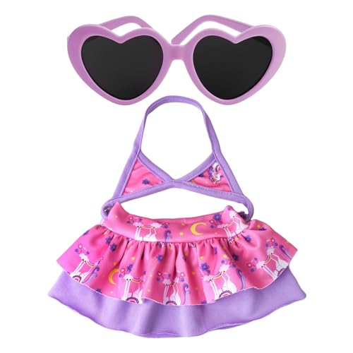 Lila Schwimm-Set für Puppen, für 38-45cm Mädchen Puppe, mit Sonnenbrille, Puppenkleidung für Badespaß an heißen Sommertagen, Süßes Babypuppenzubehör Lila Schwimm-Set für Puppen, für 38-45cm Mädchen Puppe, mit Sonnenbrille, Puppenkleidung für Badespaß an heißen Sommertagen, Süßes Babypuppenzubehör von LEMLIN