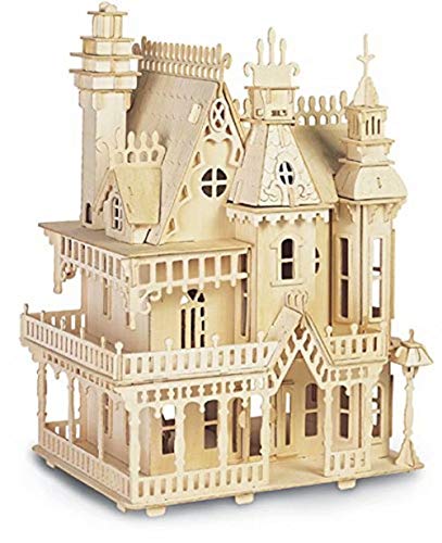 CUTEROOM 3D Wooden Puzzle House Holzpuzzle Erwachsene 3D Villa Modellbau Holzbausatz für Erwachsene Kinder von CUTEROOM