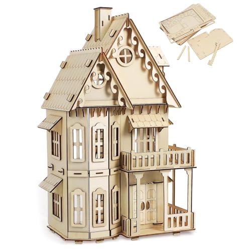 LEMOGO Fantasie Villa, 3D-Holzpuzzle,nettes Zimmer Möbel mitbringen von CUTEROOM